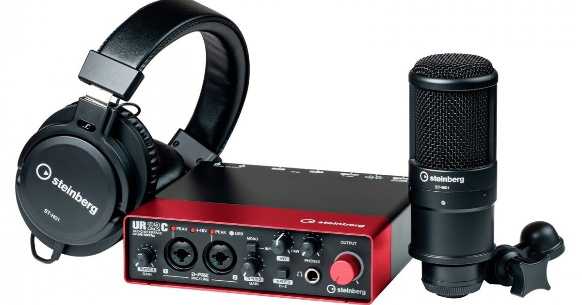 Steinberg UR22C Recording Pack Rød - Musikktorget